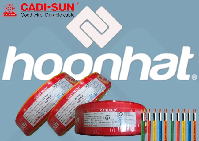 Dây Cadisun 2 ruột mềm VCTFK 2x0.5mm2, Dây điện Cadisun 2x0.5mm2
