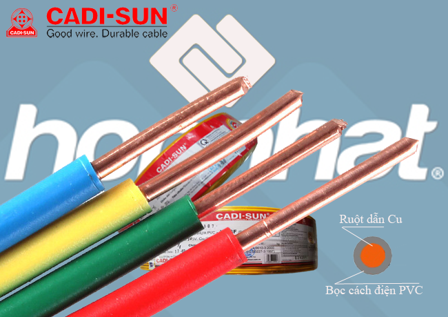 Dây Cadisun đơn cứng VCSH 1x2.5mm2, Dây đơn cứng cadisun 1x2.5