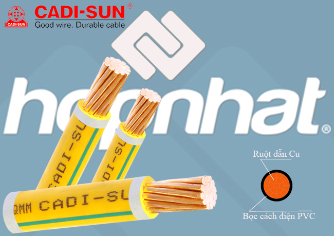 Cáp đồng đơn bọc CV 1x70, Cáp đồng đơn Cadisun