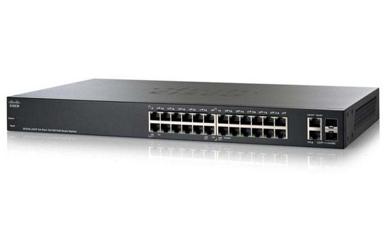 Cisco SF220-24P-K9-EU, Cisco SF220-24P-K9-EU - Switch Cisco SF220-24P 24-Port 10/100 PoE Smart Switch