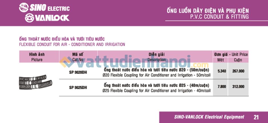Ống thoát nước điều hòa SINO SP Ống thoát nước điều hòa SINO SP